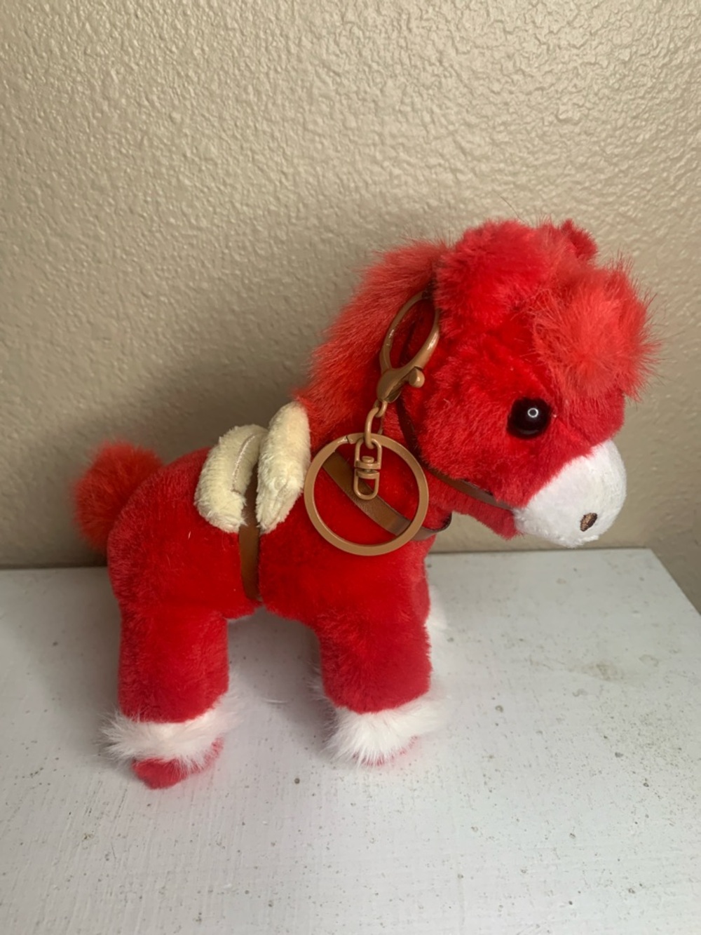 PLUSH Horse Keychain Bag Charm Sorrel (Red)